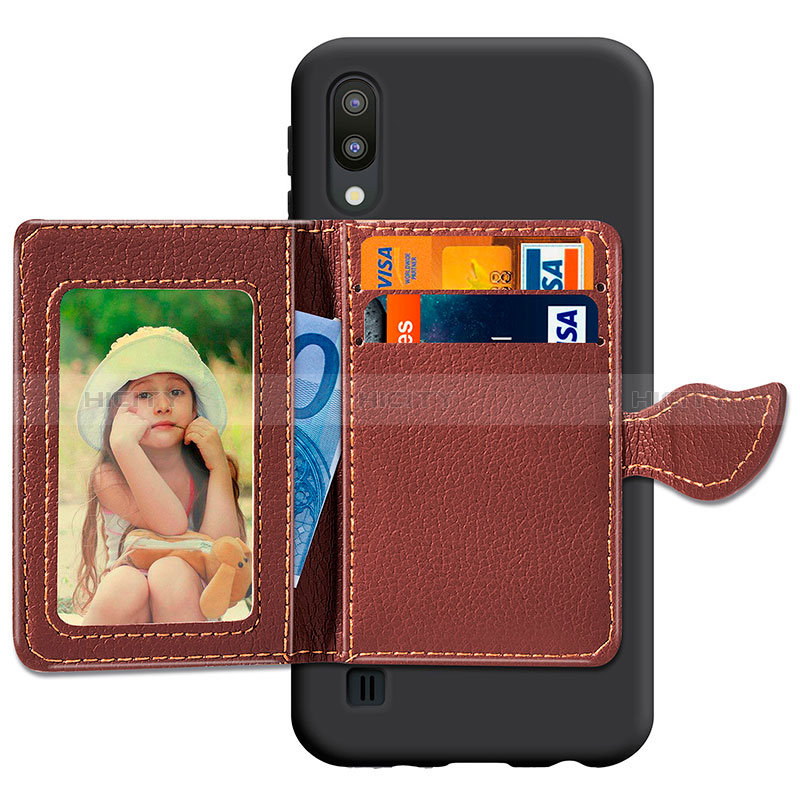 Silikon Hülle Handyhülle Ultra Dünn Schutzhülle Tasche Flexible mit Magnetisch S01D für Samsung Galaxy M10 groß