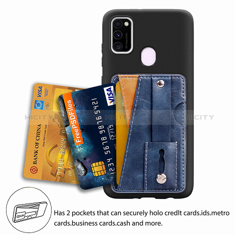 Silikon Hülle Handyhülle Ultra Dünn Schutzhülle Tasche Flexible mit Magnetisch S01D für Samsung Galaxy M21