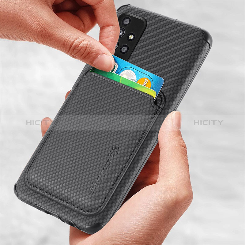 Silikon Hülle Handyhülle Ultra Dünn Schutzhülle Tasche Flexible mit Magnetisch S01D für Samsung Galaxy M40S groß