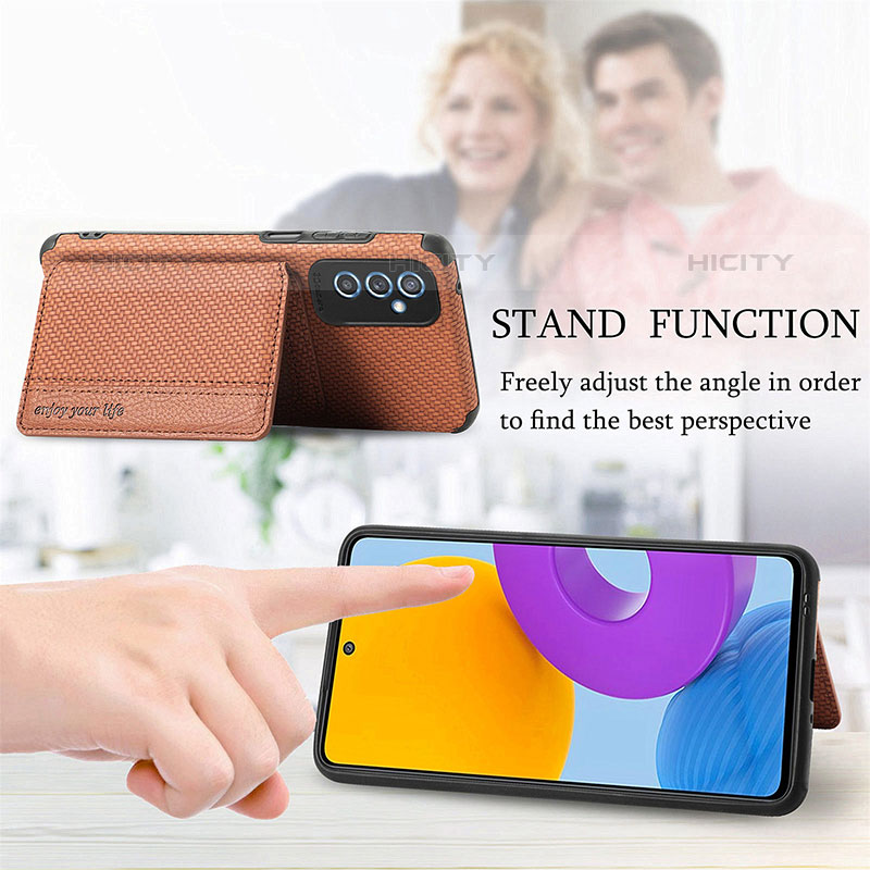 Silikon Hülle Handyhülle Ultra Dünn Schutzhülle Tasche Flexible mit Magnetisch S01D für Samsung Galaxy M52 5G