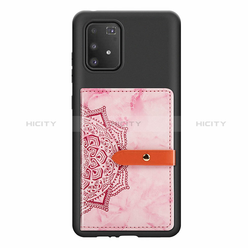 Silikon Hülle Handyhülle Ultra Dünn Schutzhülle Tasche Flexible mit Magnetisch S01D für Samsung Galaxy S10 Lite Rosa