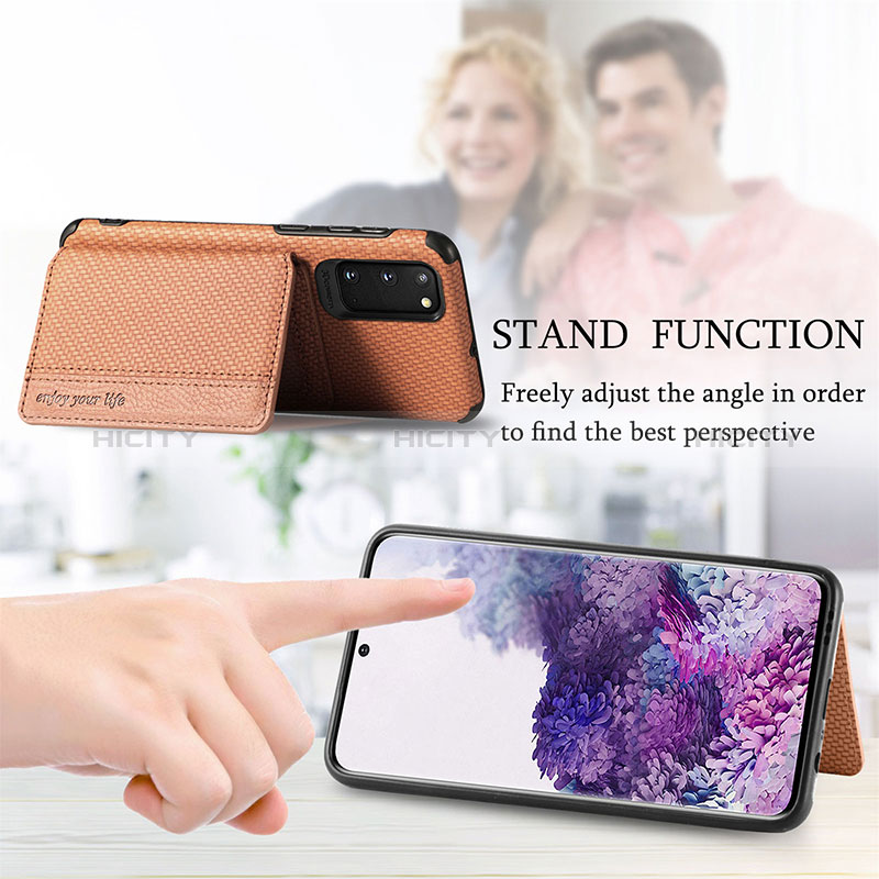 Silikon Hülle Handyhülle Ultra Dünn Schutzhülle Tasche Flexible mit Magnetisch S01D für Samsung Galaxy S20 groß