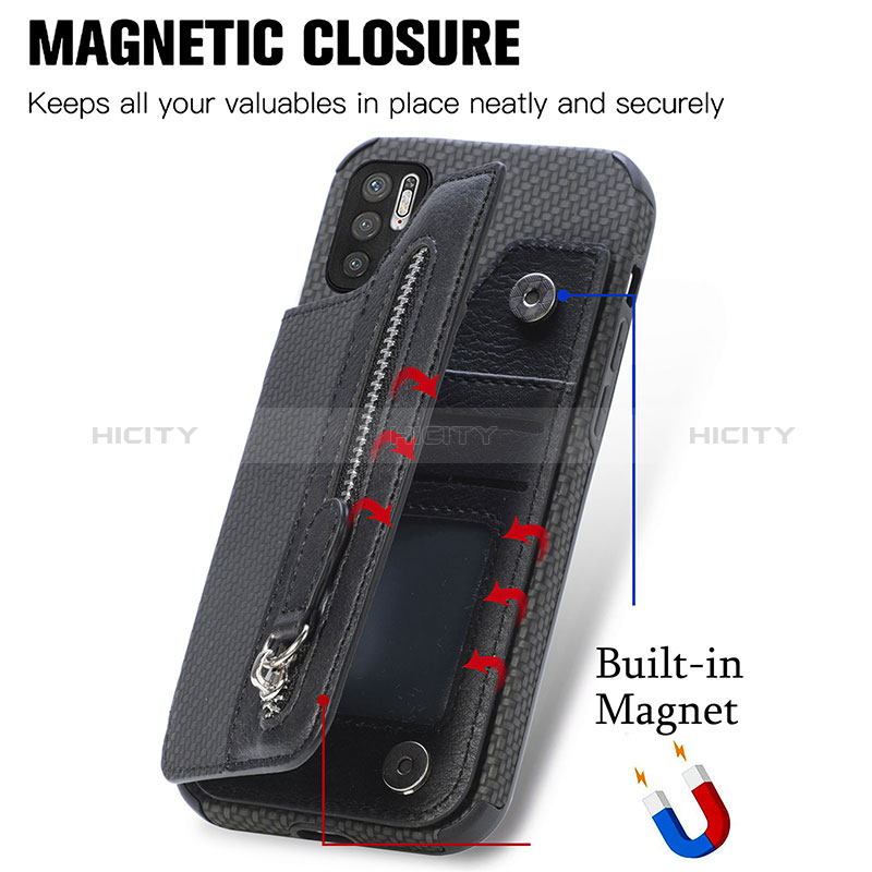 Silikon Hülle Handyhülle Ultra Dünn Schutzhülle Tasche Flexible mit Magnetisch S01D für Xiaomi POCO M3 Pro 5G