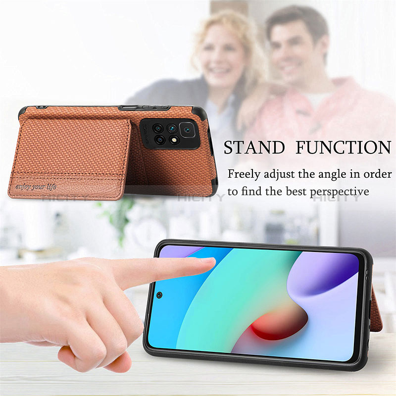 Silikon Hülle Handyhülle Ultra Dünn Schutzhülle Tasche Flexible mit Magnetisch S01D für Xiaomi Redmi 10 4G