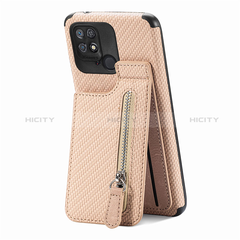 Silikon Hülle Handyhülle Ultra Dünn Schutzhülle Tasche Flexible mit Magnetisch S01D für Xiaomi Redmi 10 India Gold Plus