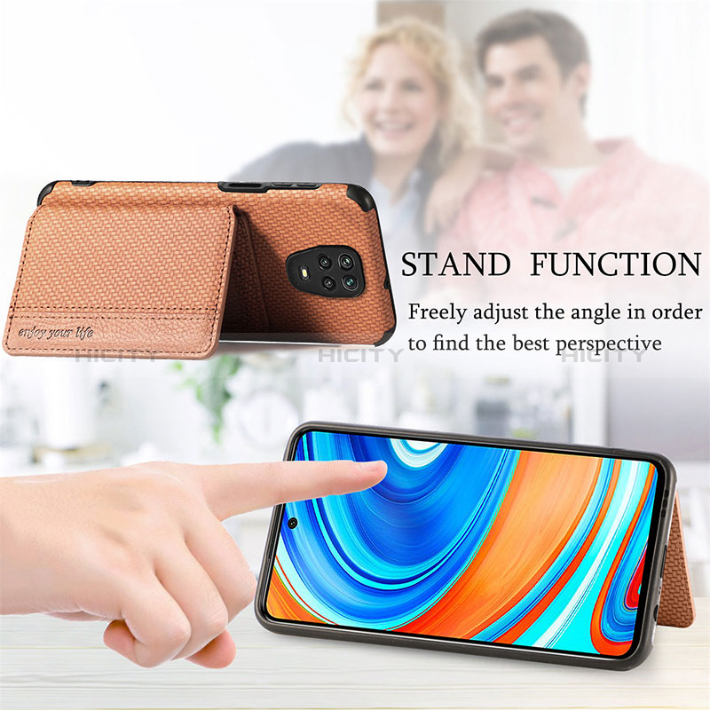 Silikon Hülle Handyhülle Ultra Dünn Schutzhülle Tasche Flexible mit Magnetisch S01D für Xiaomi Redmi Note 9 Pro Max groß