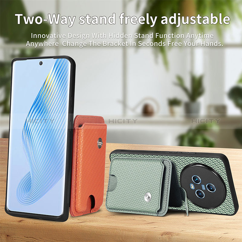 Silikon Hülle Handyhülle Ultra Dünn Schutzhülle Tasche Flexible mit Magnetisch S02D für Huawei Honor Magic5 5G groß