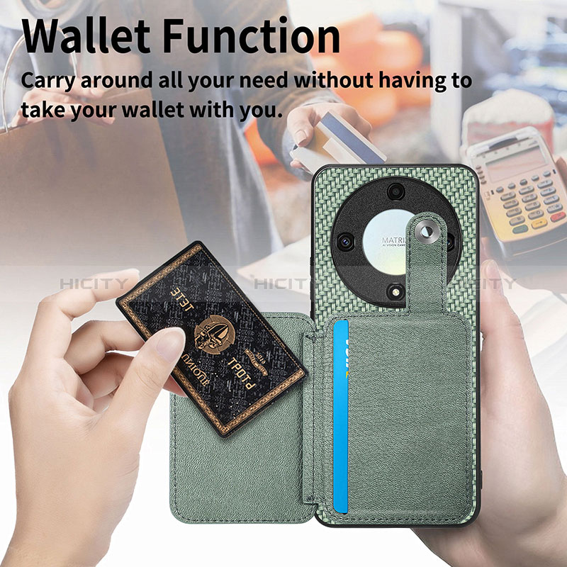 Silikon Hülle Handyhülle Ultra Dünn Schutzhülle Tasche Flexible mit Magnetisch S02D für Huawei Honor Magic5 Lite 5G