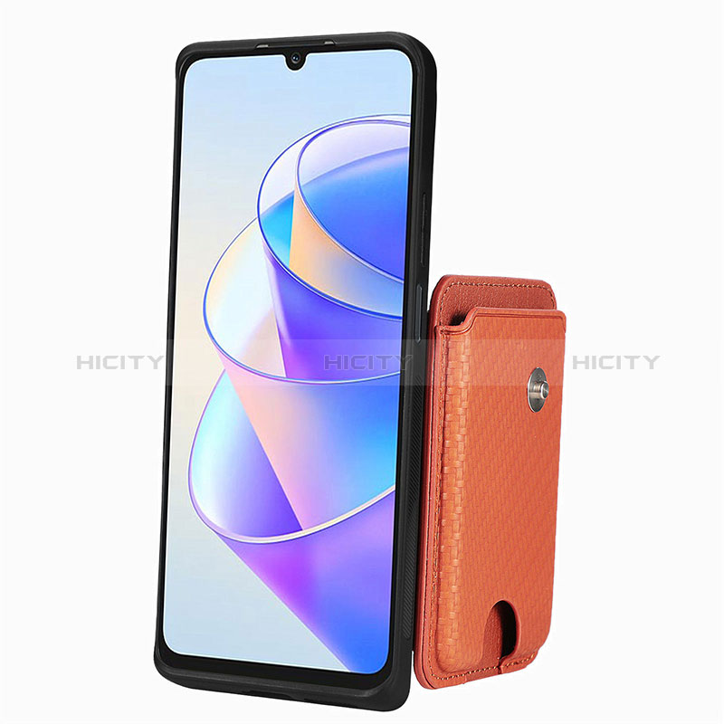 Silikon Hülle Handyhülle Ultra Dünn Schutzhülle Tasche Flexible mit Magnetisch S02D für Huawei Honor X7a