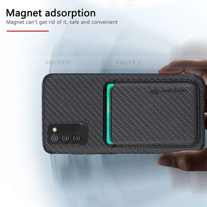 Silikon Hülle Handyhülle Ultra Dünn Schutzhülle Tasche Flexible mit Magnetisch S02D für Samsung Galaxy A03s