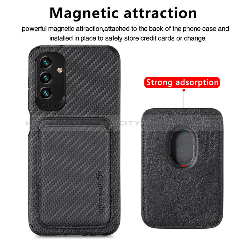 Silikon Hülle Handyhülle Ultra Dünn Schutzhülle Tasche Flexible mit Magnetisch S02D für Samsung Galaxy A04s groß