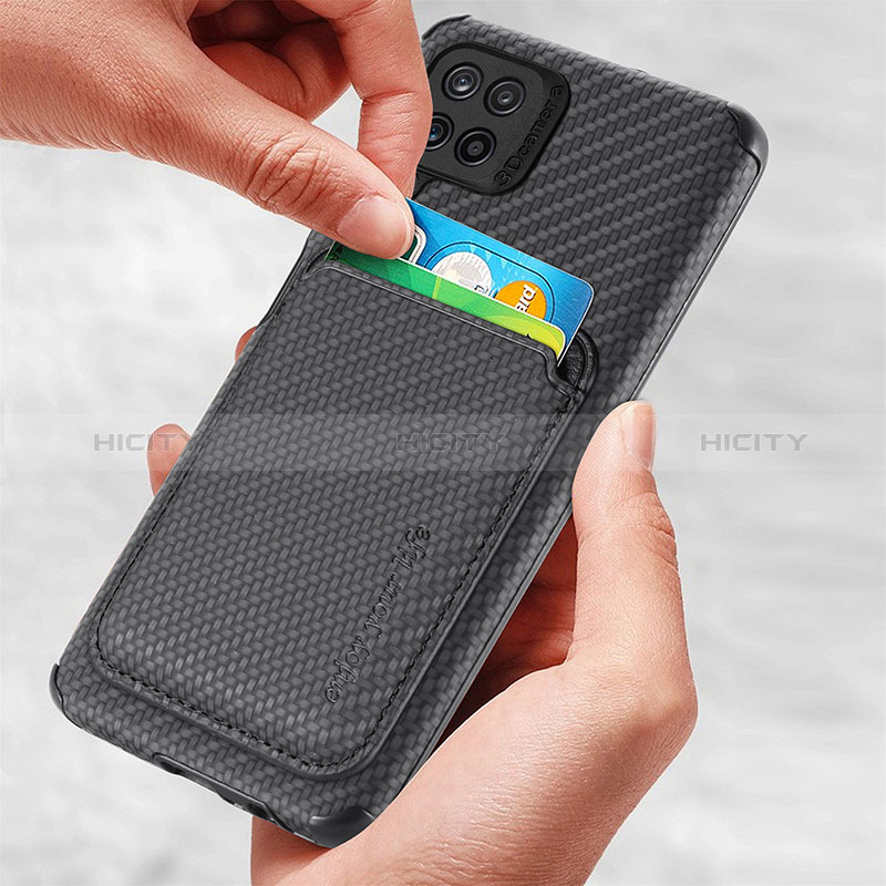 Silikon Hülle Handyhülle Ultra Dünn Schutzhülle Tasche Flexible mit Magnetisch S02D für Samsung Galaxy A12