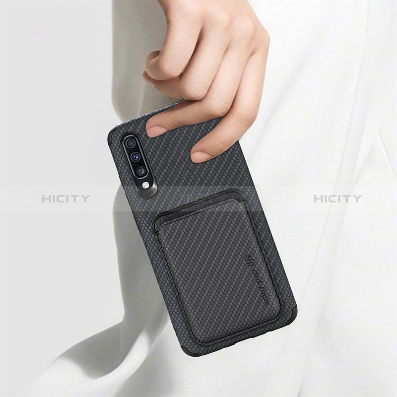Silikon Hülle Handyhülle Ultra Dünn Schutzhülle Tasche Flexible mit Magnetisch S02D für Samsung Galaxy A70S groß