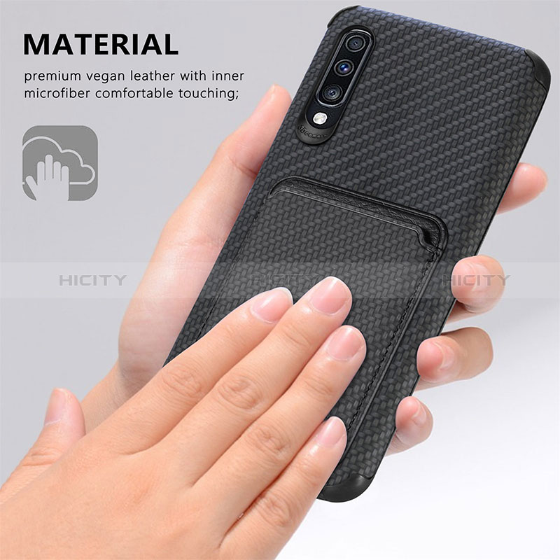 Silikon Hülle Handyhülle Ultra Dünn Schutzhülle Tasche Flexible mit Magnetisch S02D für Samsung Galaxy A70S groß