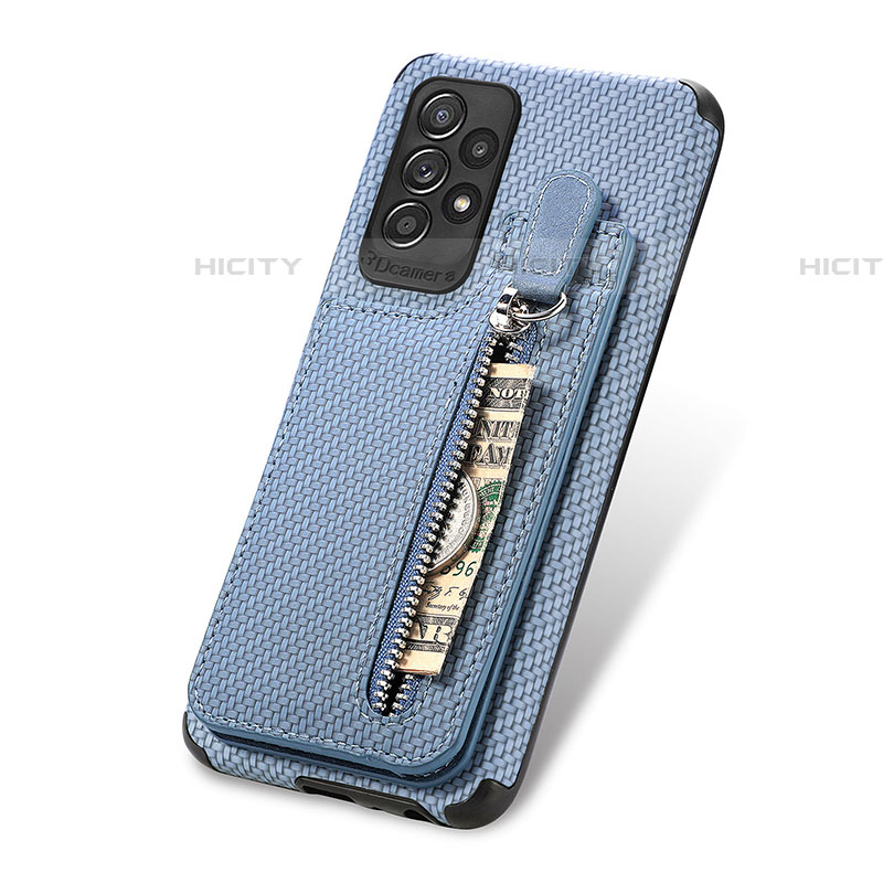 Silikon Hülle Handyhülle Ultra Dünn Schutzhülle Tasche Flexible mit Magnetisch S02D für Samsung Galaxy A72 4G groß