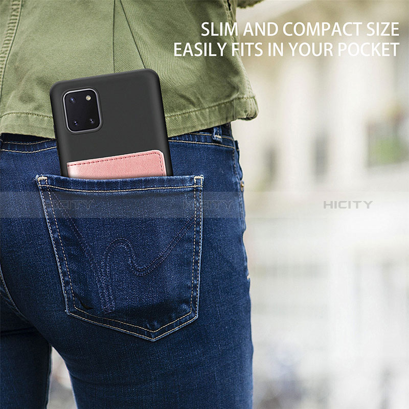 Silikon Hülle Handyhülle Ultra Dünn Schutzhülle Tasche Flexible mit Magnetisch S02D für Samsung Galaxy A81