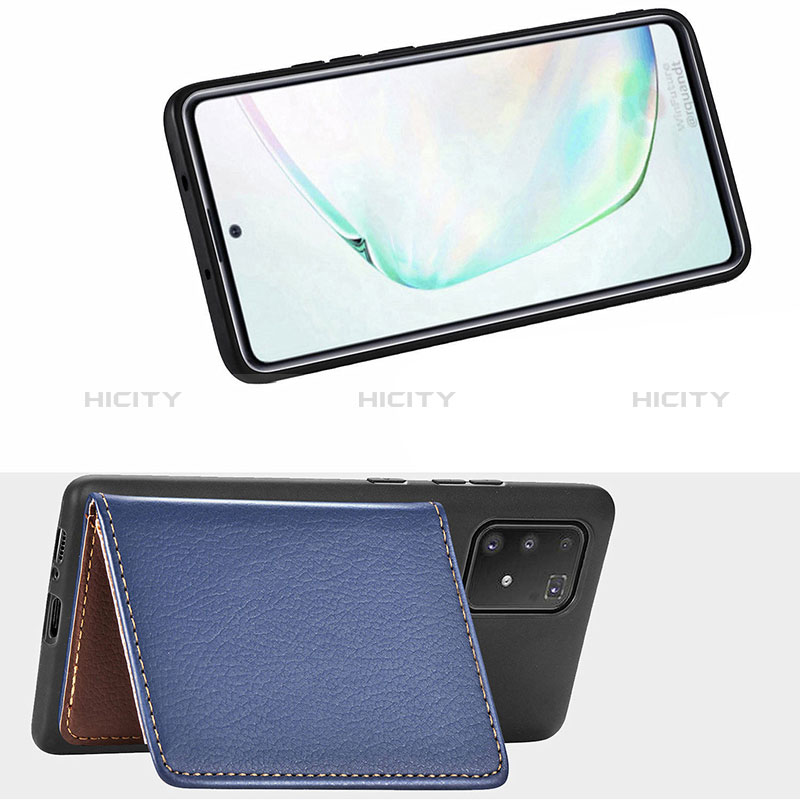 Silikon Hülle Handyhülle Ultra Dünn Schutzhülle Tasche Flexible mit Magnetisch S02D für Samsung Galaxy A91