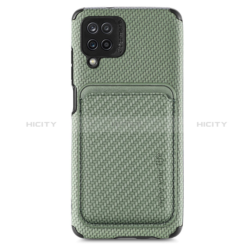 Silikon Hülle Handyhülle Ultra Dünn Schutzhülle Tasche Flexible mit Magnetisch S02D für Samsung Galaxy F12 Grün