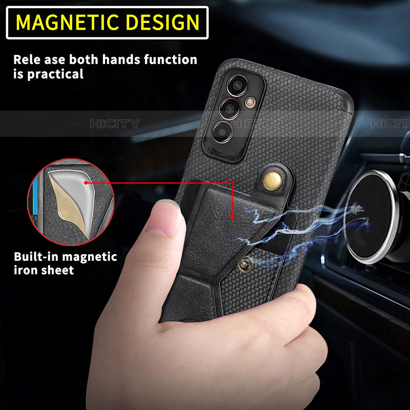 Silikon Hülle Handyhülle Ultra Dünn Schutzhülle Tasche Flexible mit Magnetisch S02D für Samsung Galaxy F13 4G groß