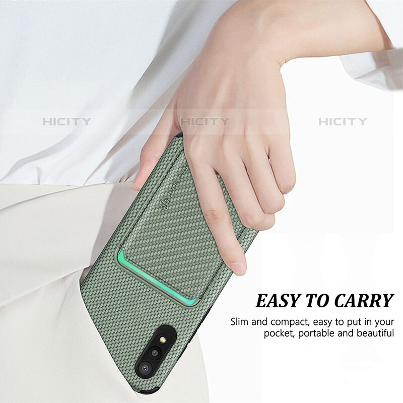 Silikon Hülle Handyhülle Ultra Dünn Schutzhülle Tasche Flexible mit Magnetisch S02D für Samsung Galaxy M02