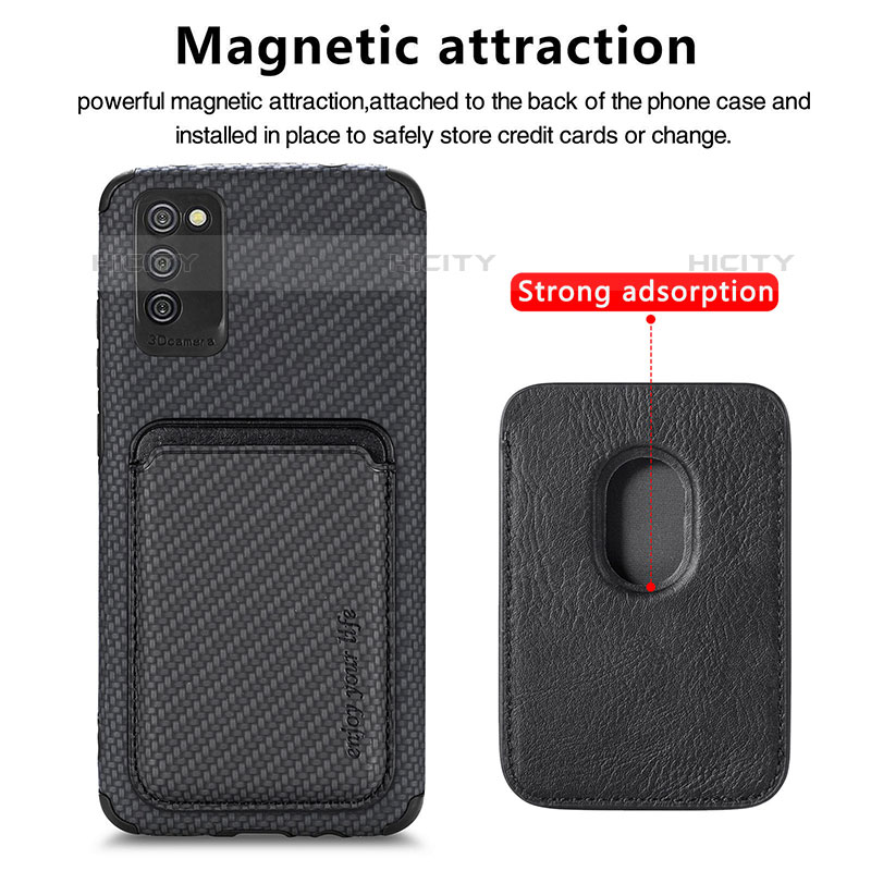 Silikon Hülle Handyhülle Ultra Dünn Schutzhülle Tasche Flexible mit Magnetisch S02D für Samsung Galaxy M02s