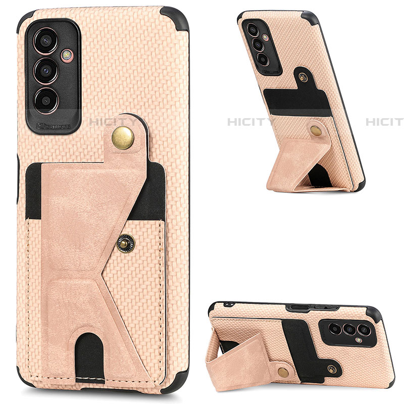 Silikon Hülle Handyhülle Ultra Dünn Schutzhülle Tasche Flexible mit Magnetisch S02D für Samsung Galaxy M13 4G Gold