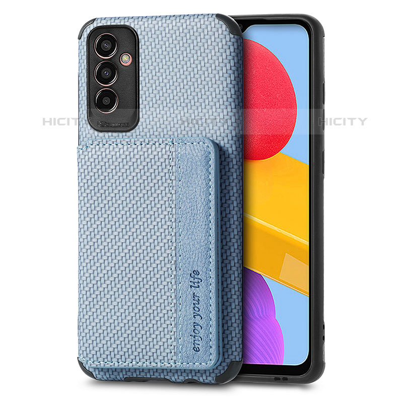 Silikon Hülle Handyhülle Ultra Dünn Schutzhülle Tasche Flexible mit Magnetisch S02D für Samsung Galaxy M13 5G Blau