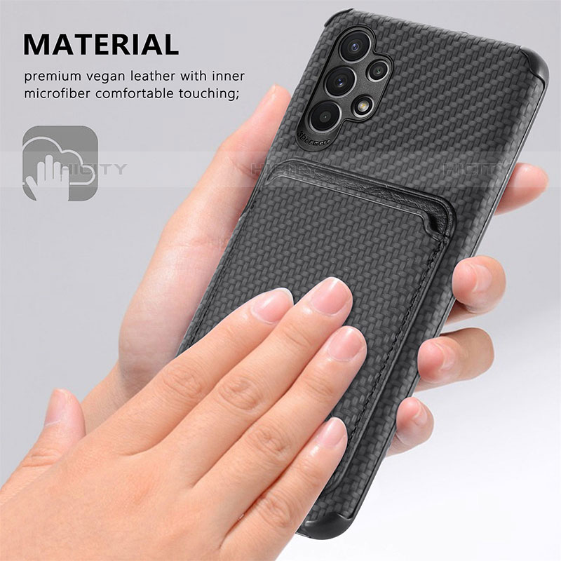 Silikon Hülle Handyhülle Ultra Dünn Schutzhülle Tasche Flexible mit Magnetisch S02D für Samsung Galaxy M32 5G groß