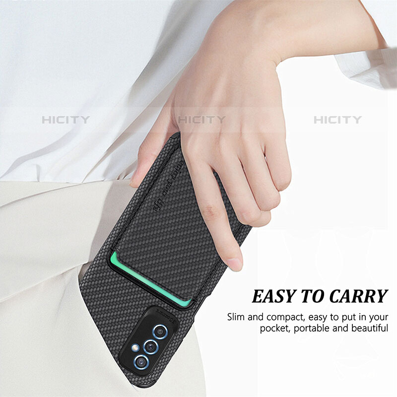 Silikon Hülle Handyhülle Ultra Dünn Schutzhülle Tasche Flexible mit Magnetisch S02D für Samsung Galaxy M52 5G