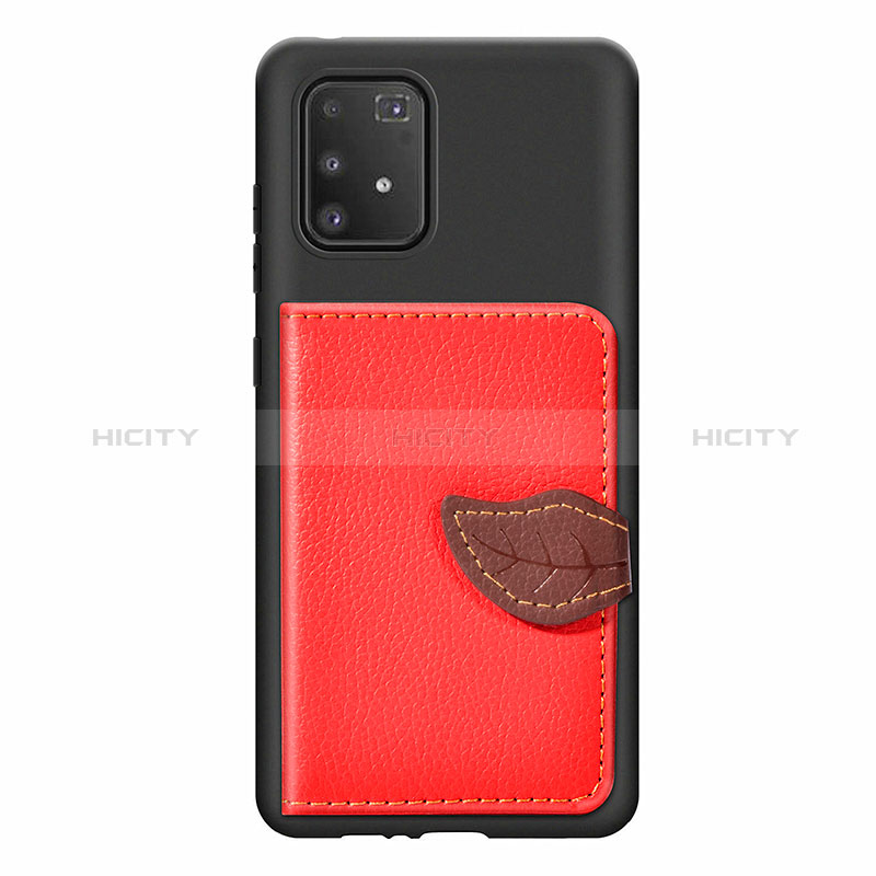 Silikon Hülle Handyhülle Ultra Dünn Schutzhülle Tasche Flexible mit Magnetisch S02D für Samsung Galaxy S10 Lite Rot