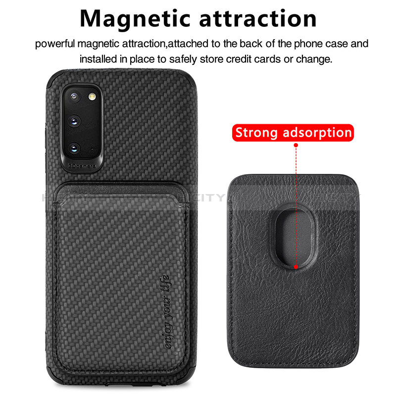 Silikon Hülle Handyhülle Ultra Dünn Schutzhülle Tasche Flexible mit Magnetisch S02D für Samsung Galaxy S20 5G groß