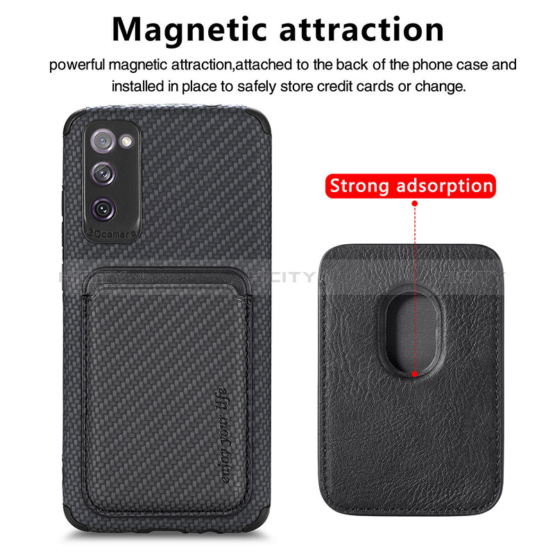 Silikon Hülle Handyhülle Ultra Dünn Schutzhülle Tasche Flexible mit Magnetisch S02D für Samsung Galaxy S20 FE 4G