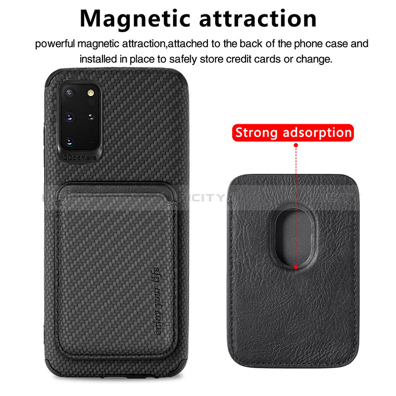 Silikon Hülle Handyhülle Ultra Dünn Schutzhülle Tasche Flexible mit Magnetisch S02D für Samsung Galaxy S20 Plus groß