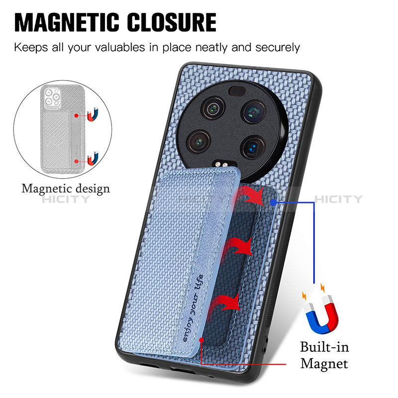 Silikon Hülle Handyhülle Ultra Dünn Schutzhülle Tasche Flexible mit Magnetisch S02D für Xiaomi Mi 13 Ultra 5G groß