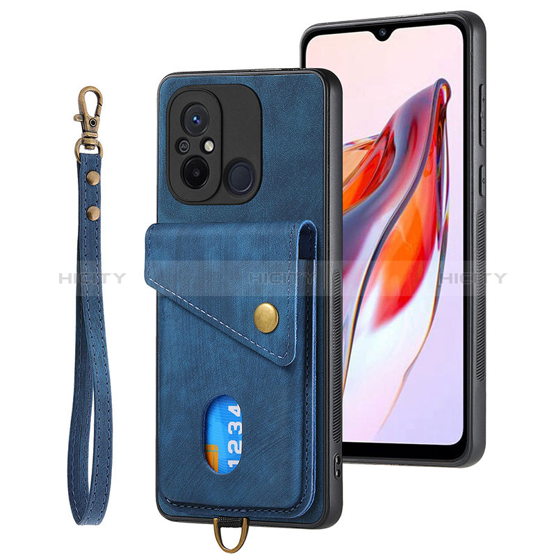 Silikon Hülle Handyhülle Ultra Dünn Schutzhülle Tasche Flexible mit Magnetisch S02D für Xiaomi Poco C55 Blau Plus