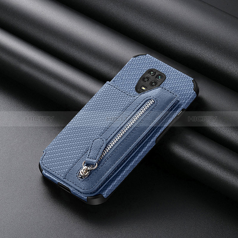 Silikon Hülle Handyhülle Ultra Dünn Schutzhülle Tasche Flexible mit Magnetisch S02D für Xiaomi Poco M2 Pro Blau