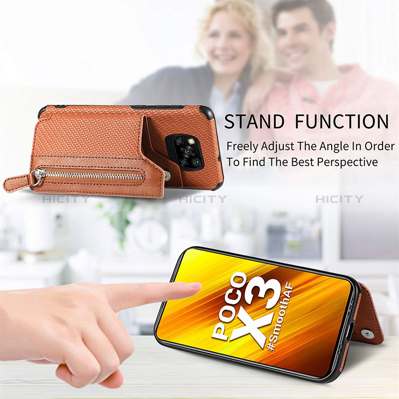 Silikon Hülle Handyhülle Ultra Dünn Schutzhülle Tasche Flexible mit Magnetisch S02D für Xiaomi Poco X3