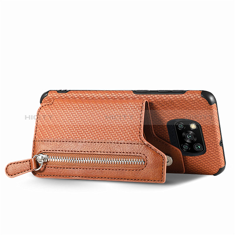 Silikon Hülle Handyhülle Ultra Dünn Schutzhülle Tasche Flexible mit Magnetisch S02D für Xiaomi Poco X3 groß