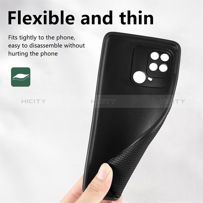 Silikon Hülle Handyhülle Ultra Dünn Schutzhülle Tasche Flexible mit Magnetisch S02D für Xiaomi Redmi 10 India