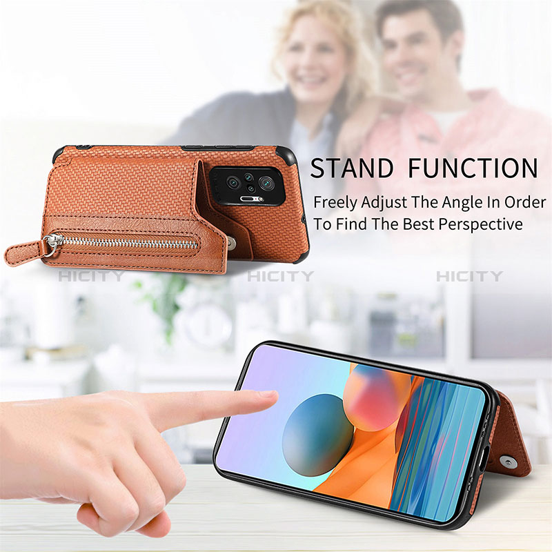 Silikon Hülle Handyhülle Ultra Dünn Schutzhülle Tasche Flexible mit Magnetisch S02D für Xiaomi Redmi Note 10 Pro 4G