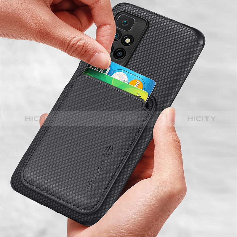 Silikon Hülle Handyhülle Ultra Dünn Schutzhülle Tasche Flexible mit Magnetisch S02D für Xiaomi Redmi Note 11 4G (2021) groß