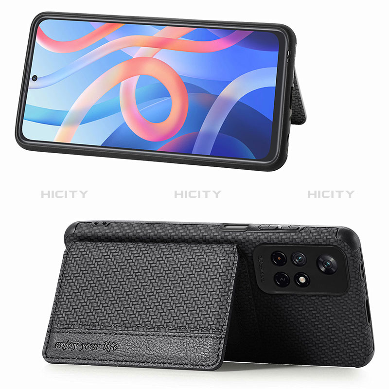 Silikon Hülle Handyhülle Ultra Dünn Schutzhülle Tasche Flexible mit Magnetisch S02D für Xiaomi Redmi Note 11 5G groß