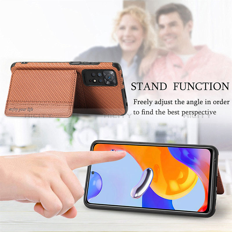 Silikon Hülle Handyhülle Ultra Dünn Schutzhülle Tasche Flexible mit Magnetisch S02D für Xiaomi Redmi Note 11 Pro 5G