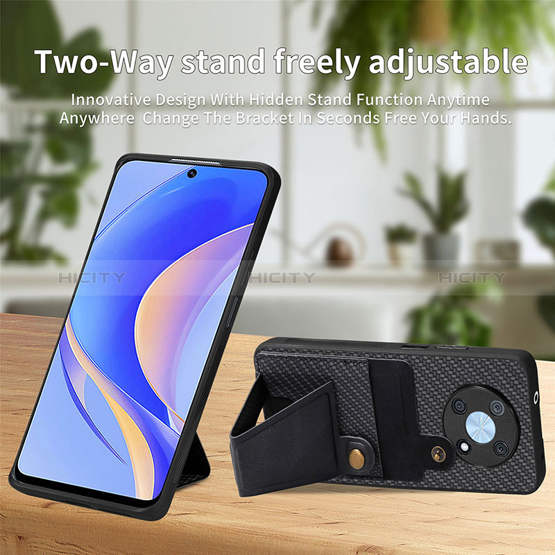 Silikon Hülle Handyhülle Ultra Dünn Schutzhülle Tasche Flexible mit Magnetisch S03D für Huawei Enjoy 50 Pro groß