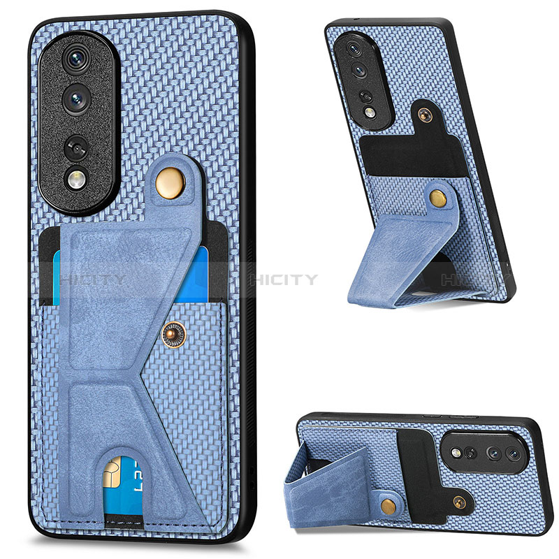 Silikon Hülle Handyhülle Ultra Dünn Schutzhülle Tasche Flexible mit Magnetisch S03D für Huawei Honor 80 Pro Flat 5G Blau Plus