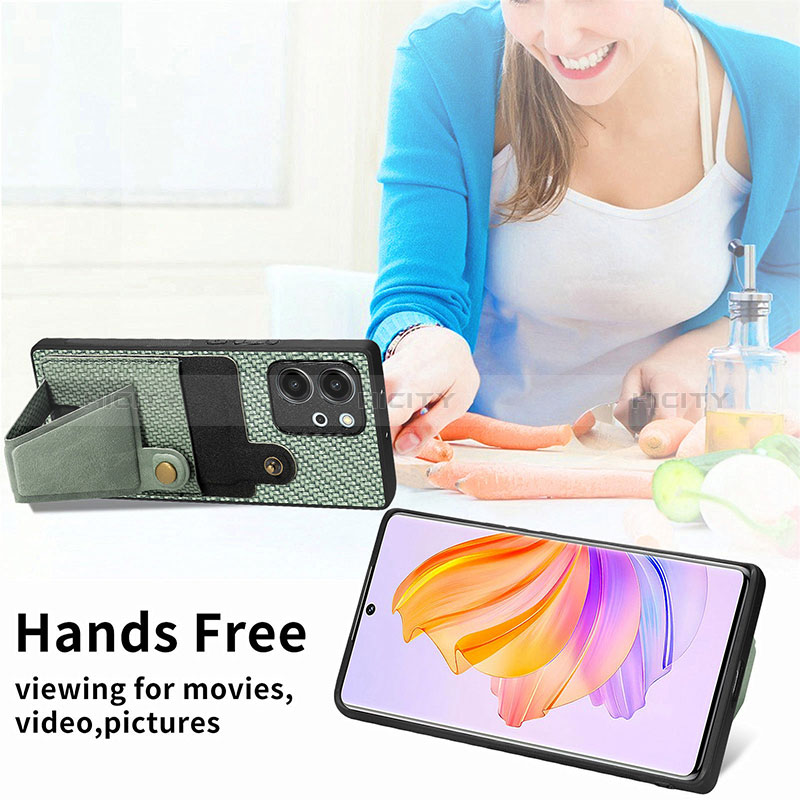 Silikon Hülle Handyhülle Ultra Dünn Schutzhülle Tasche Flexible mit Magnetisch S03D für Huawei Honor 80 SE 5G groß