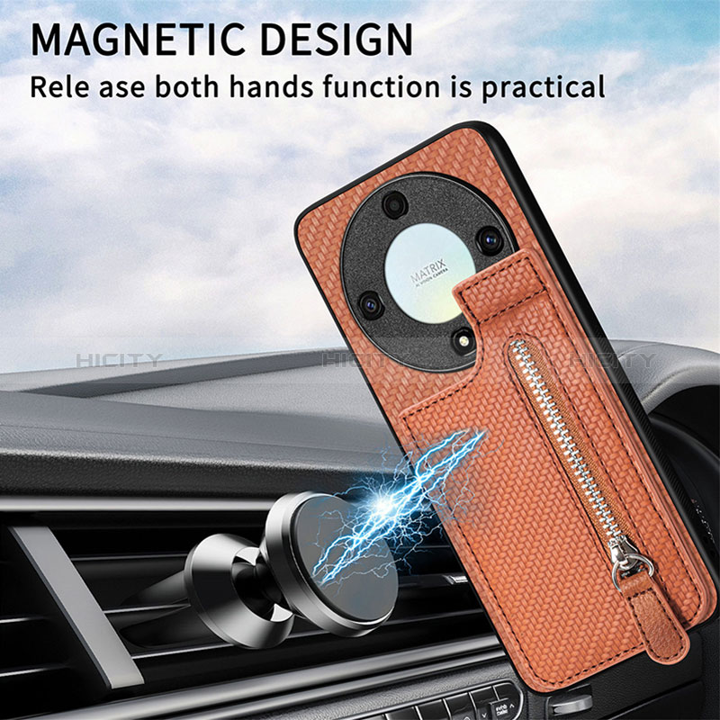 Silikon Hülle Handyhülle Ultra Dünn Schutzhülle Tasche Flexible mit Magnetisch S03D für Huawei Honor Magic5 Lite 5G