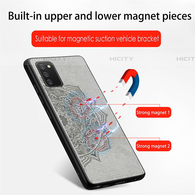 Silikon Hülle Handyhülle Ultra Dünn Schutzhülle Tasche Flexible mit Magnetisch S03D für Samsung Galaxy A03s groß