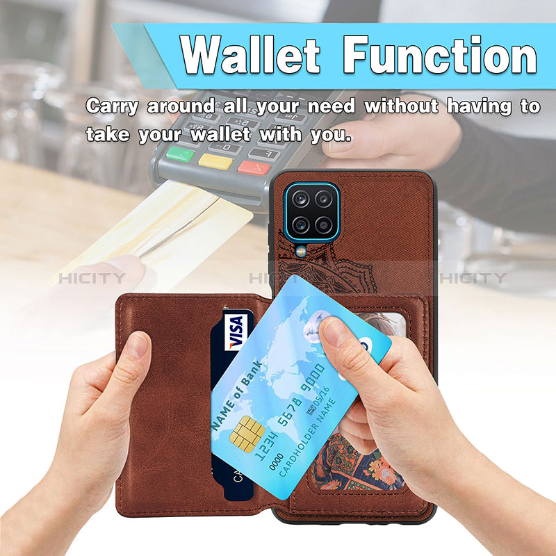 Silikon Hülle Handyhülle Ultra Dünn Schutzhülle Tasche Flexible mit Magnetisch S03D für Samsung Galaxy A12 Nacho groß