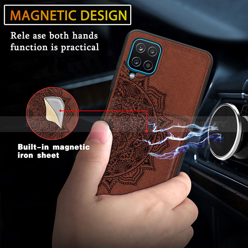 Silikon Hülle Handyhülle Ultra Dünn Schutzhülle Tasche Flexible mit Magnetisch S03D für Samsung Galaxy A12 Nacho groß